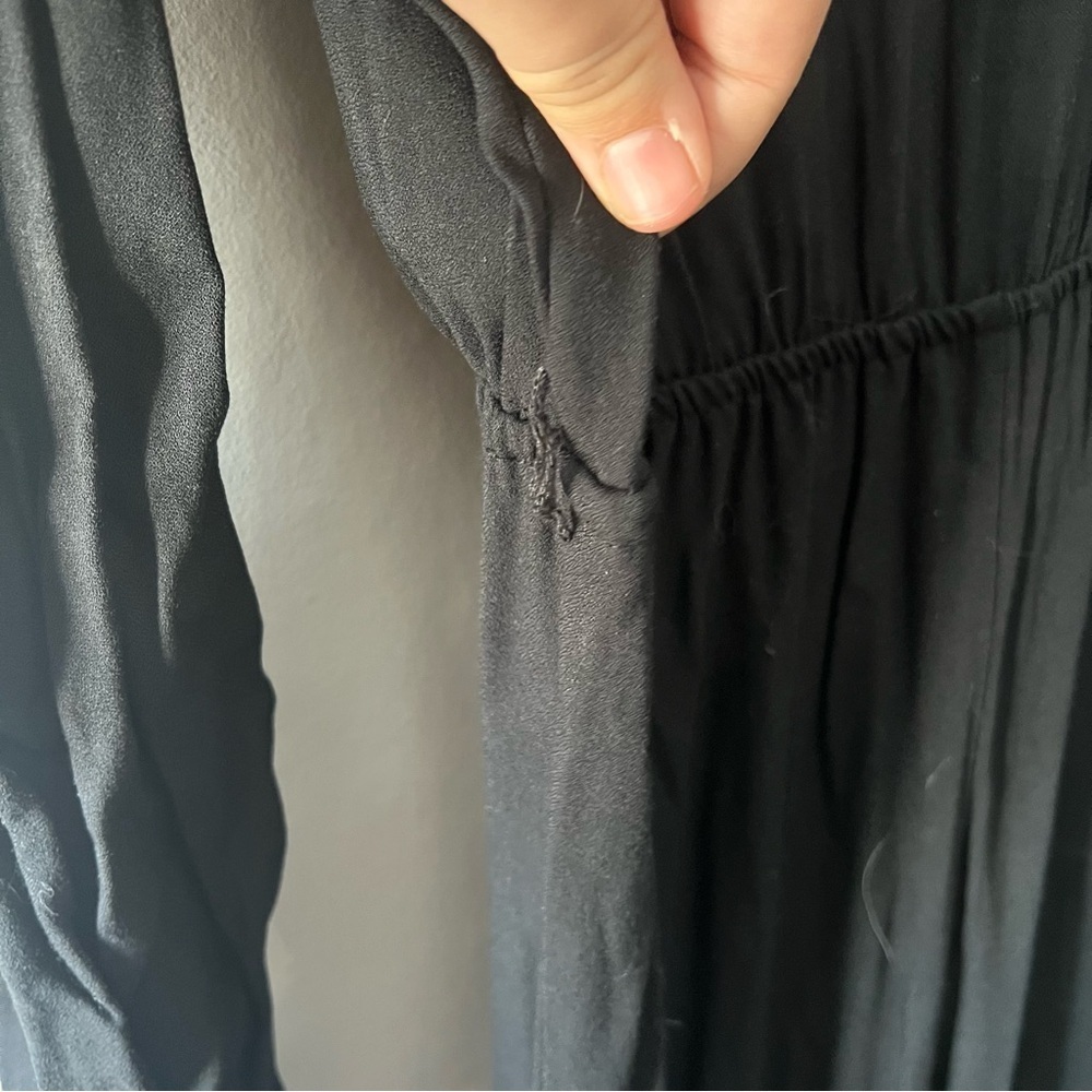 A New Day Black Wrap Front Wide Leg Jumpsuit Size Small NWT - Picture 9 of 9